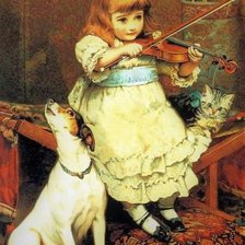 Схема вышивки «Юная скрипачка»