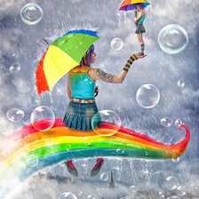 Схема вышивки «Радужный зонт»