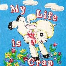 Схема вышивки «my life is crap lamb»