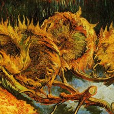 Оригинал схемы вышивки «Vincent Van Gogh Sunflowers» (№2201843)