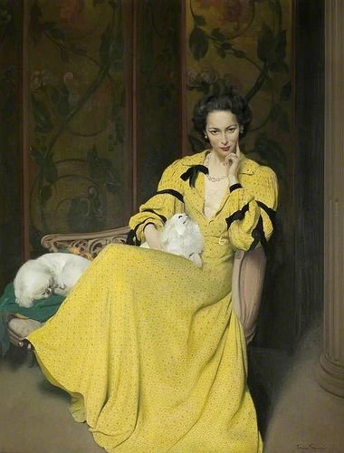 Herbert James Gunn Pauline in the Yellow Dress - herbert james gunn, painting, pauline in the yellow dress - оригинал