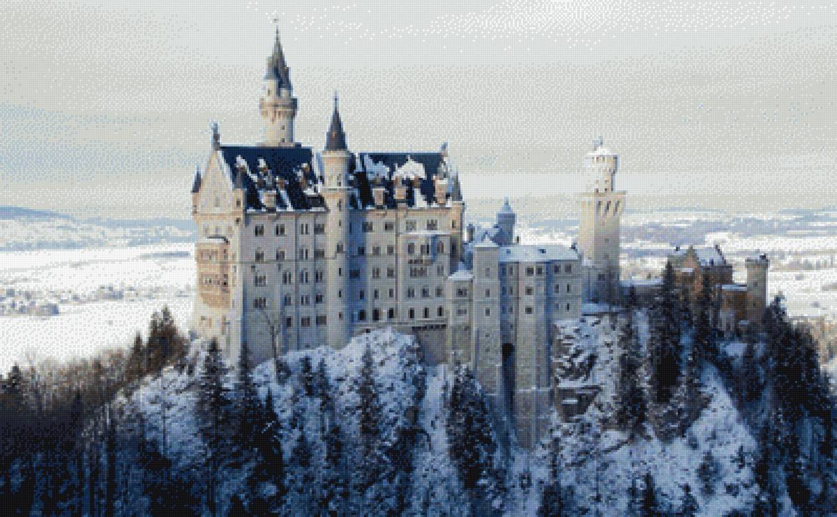 Замок Нойшванштайн - замок, германия, горы - предпросмотр