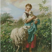 Схема вышивки «юная пастушка»