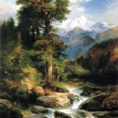 Горный ручей - горный ручей, пейзаж, горы - оригинал