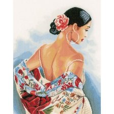Схема вышивки «Mujer con manton colorida»