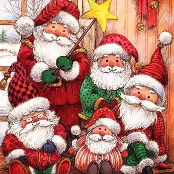 Дед Морозы - праздник, дед мороз, новый год, зима - оригинал