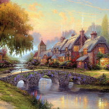 Схема вышивки «Fairytale village»