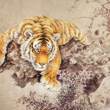 Оригинал схемы вышивки «тигр» (№2226325)