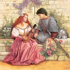 Оригинал схемы вышивки «Рыцарь и леди» (№2230481)