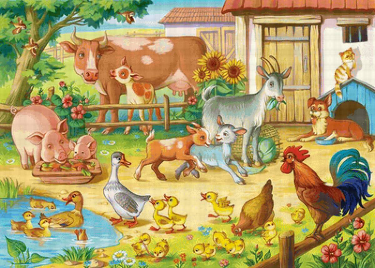 Ферма - для детей, животные, ферма - предпросмотр