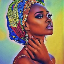 Схема вышивки «Mujer africana»