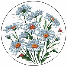 Схема вышивки «Серия цветы. Ромашки»