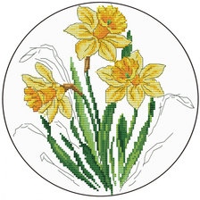 Схема вышивки «Серия цветы. Нарцисс»