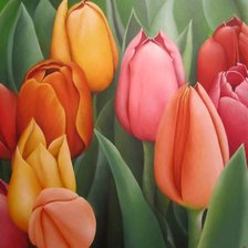 Схема вышивки «tulipanes»