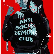 Схема вышивки «anti social club»