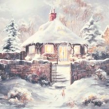 Схема вышивки «Winter house»