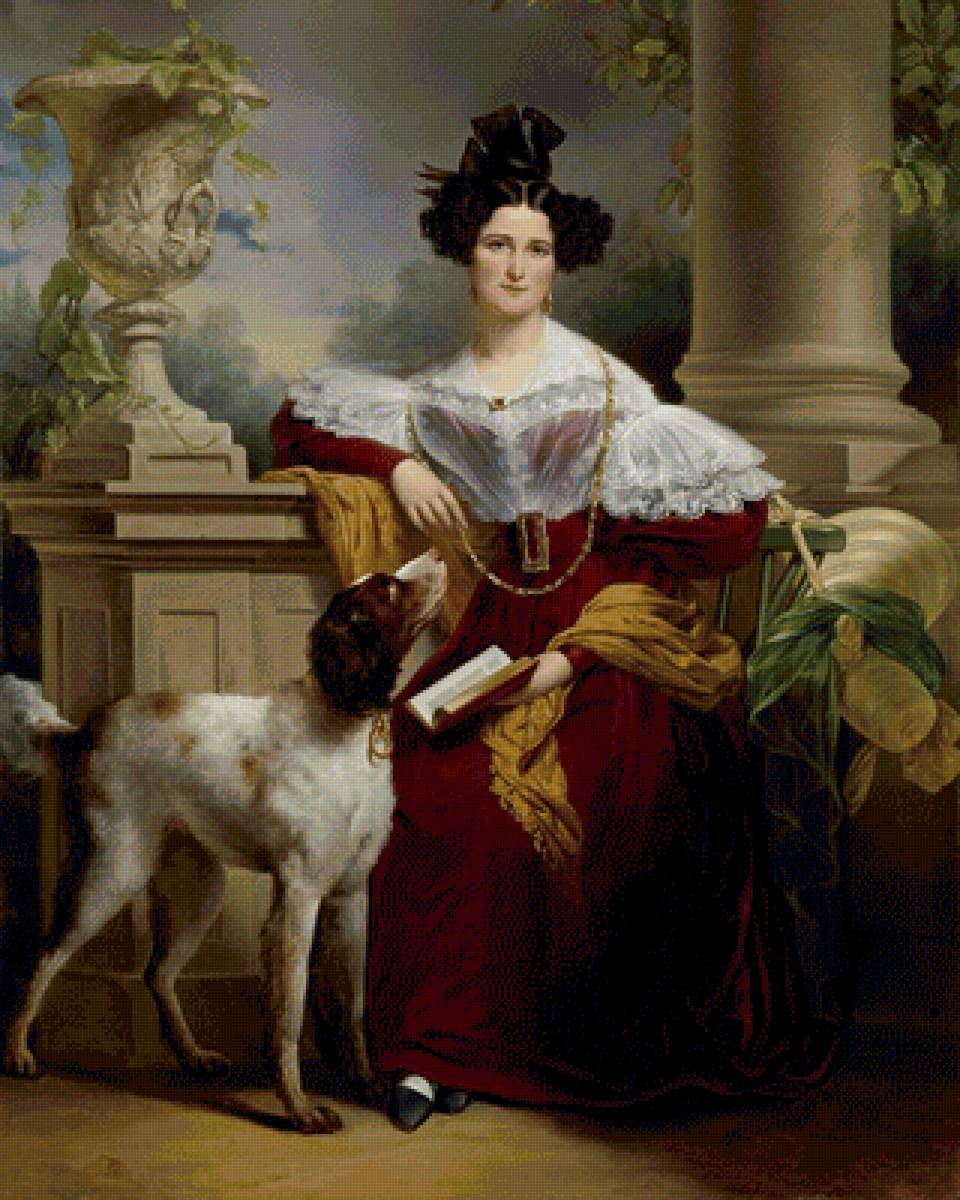 Портрет женщины с собакой - портрет, собака, женщина, история - предпросмотр
