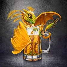 Схема вышивки «пивной дракон»