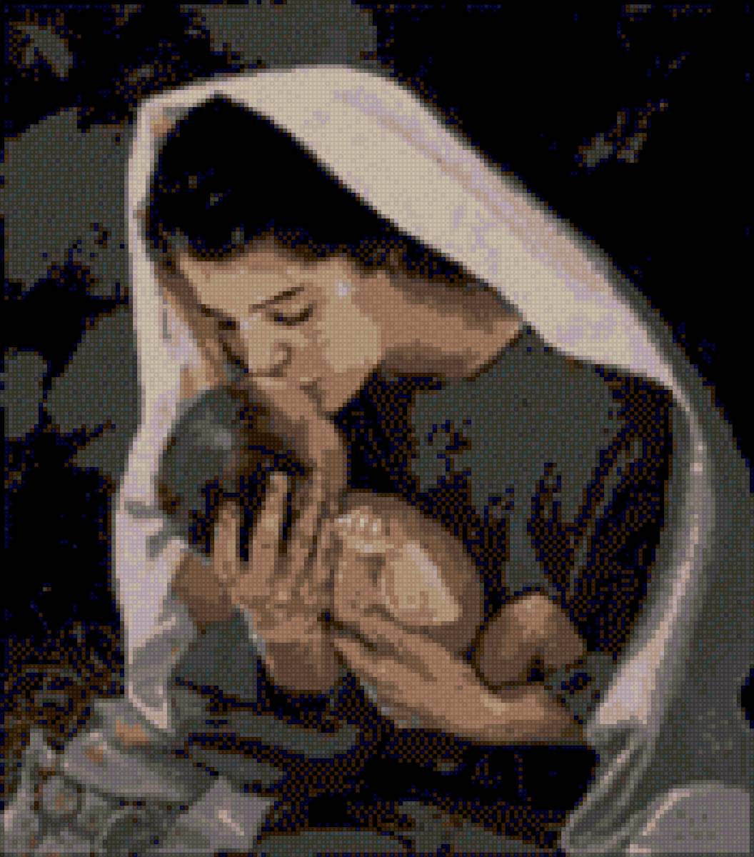 Мадонна с младенцем - люди, мать, икона, дети - предпросмотр