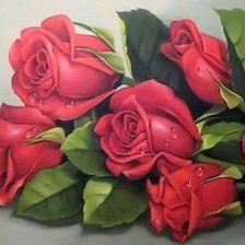 Схема вышивки «rosas rojas»