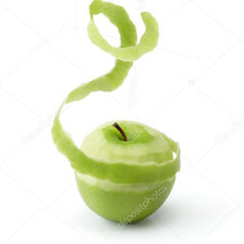 Схема вышивки «Зеленое яблоко со шкуркой»