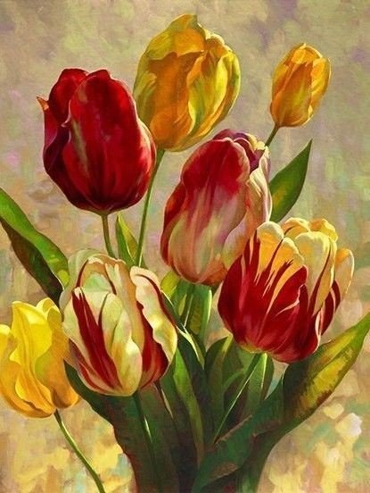 Тюльпаны - букет, цветы, тюльпаны - оригинал