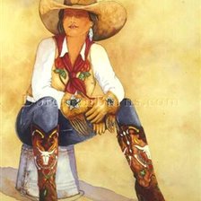 Схема вышивки «mujer vaquera»