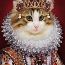 Схема вышивки «mačka-princezna»