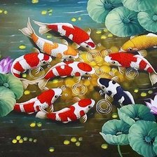 Схема вышивки «Lucky Koi Fish»