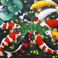 Схема вышивки «Lucky Koi Fish»