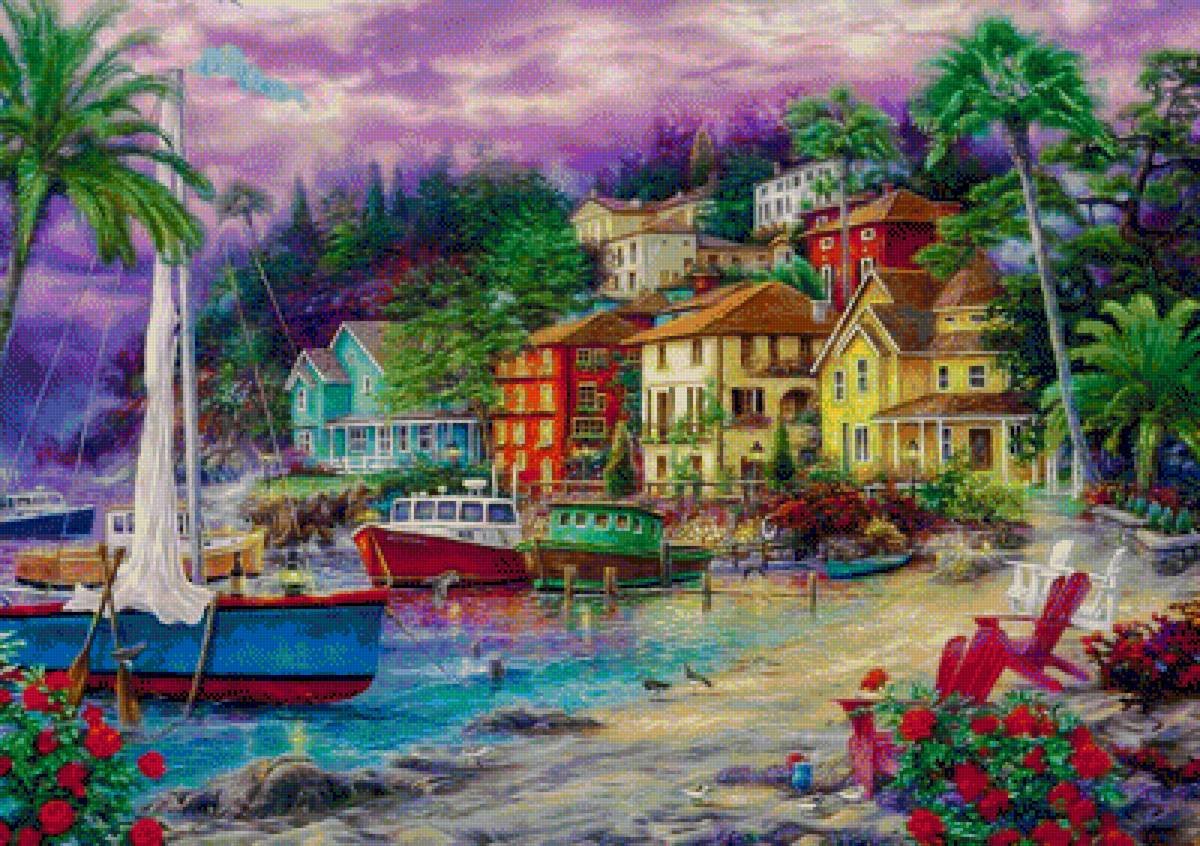Colors of Seashore - chuck pinson, seaside, painting - оригинал