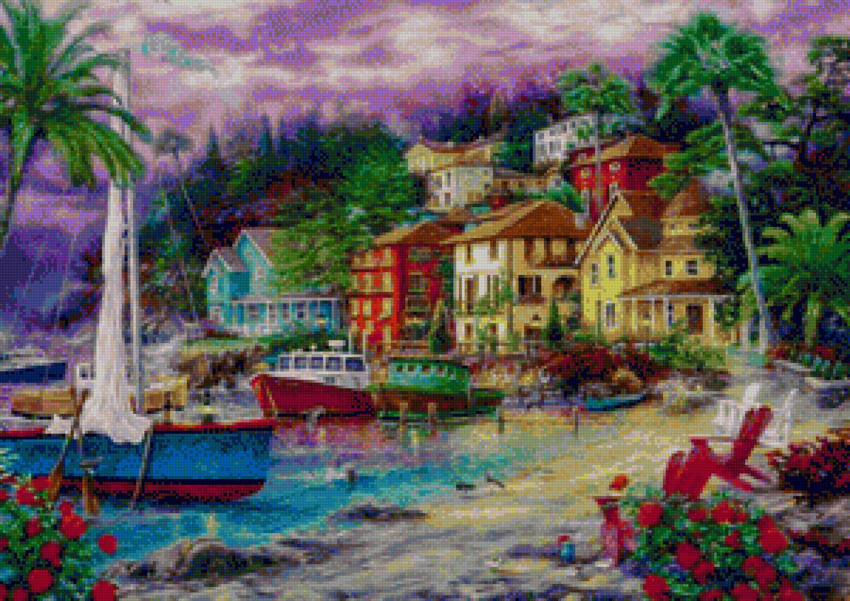 Colors of Seashore - painting, seaside, chuck pinson - предпросмотр