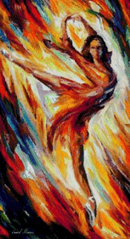 Fire Dance - leonid afremov, dance - оригинал