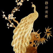 Схема вышивки «Golden Peacock»
