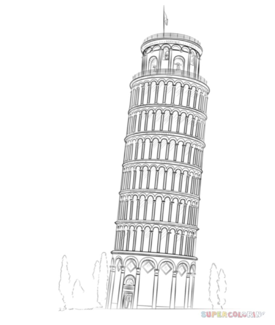 пизанская башня - италия - оригинал