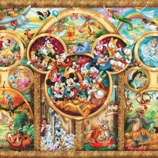 Схема вышивки «Disney en circulos»