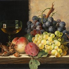 Схема вышивки «Персики и виноград»