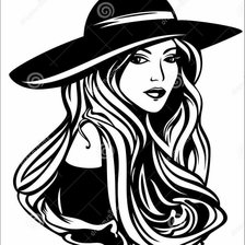 Оригинал схемы вышивки «Девушка в шляпе» (№2321760)