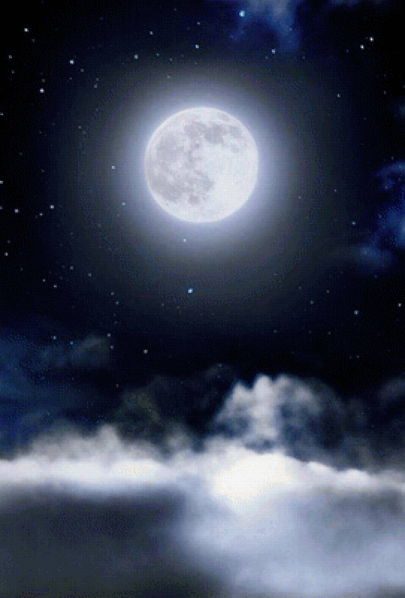 Зеркало Земли - небо, облака, ночь, романтика, орбита, луна, звезды, планеты - предпросмотр