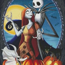 Схема вышивки «Jack e sally»