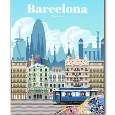 Схема вышивки «Travel to Barcelona»