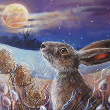 Схема вышивки «Moonlight hare»