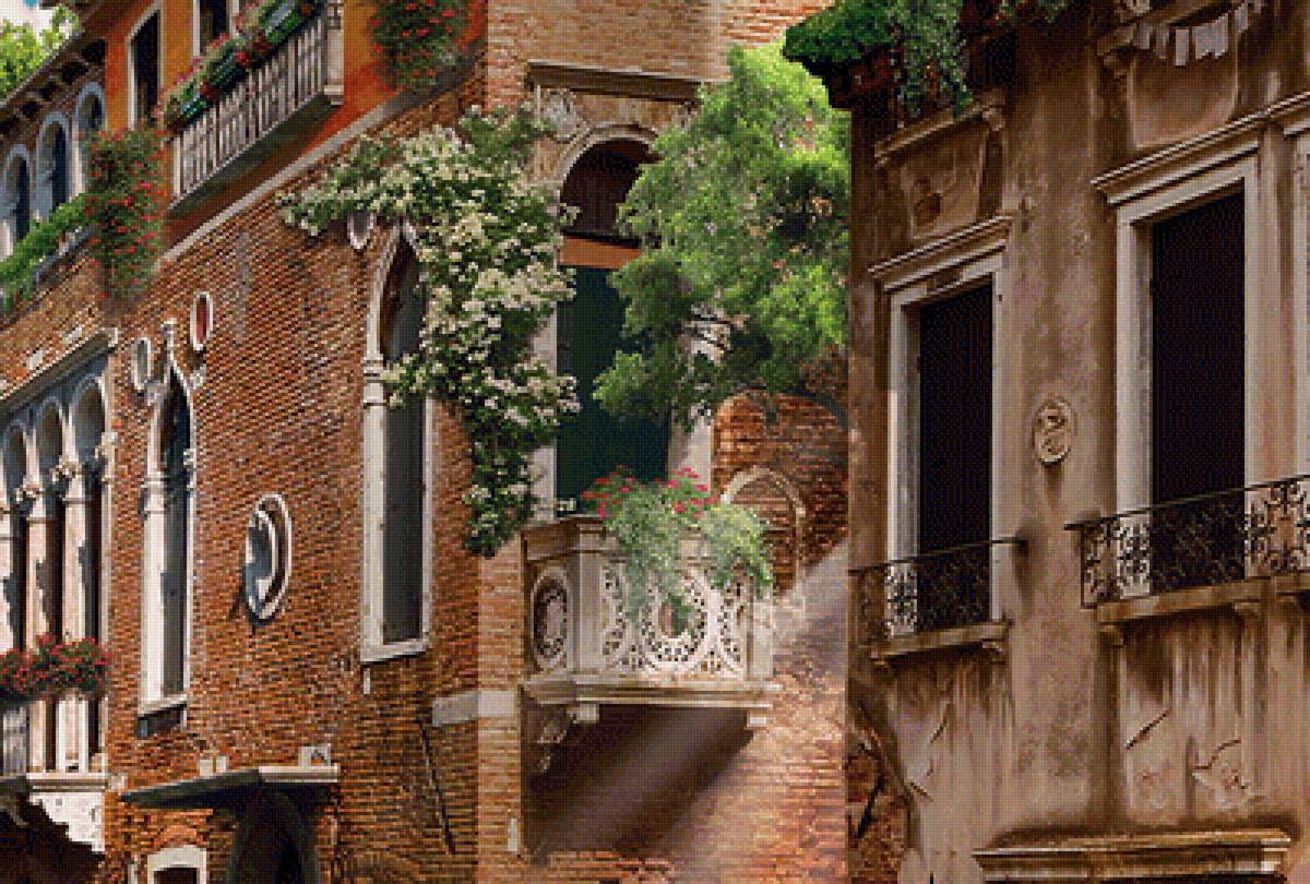 Венеция . схема№3 продолжение - улица, картина, город - предпросмотр