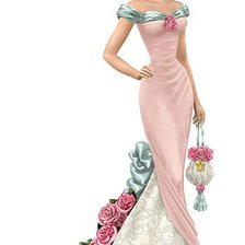 Схема вышивки «Dama de rosa»