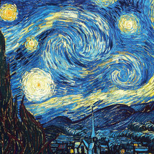 Оригинал схемы вышивки «Звёздная ночь. Ван Гог» (№2370768)