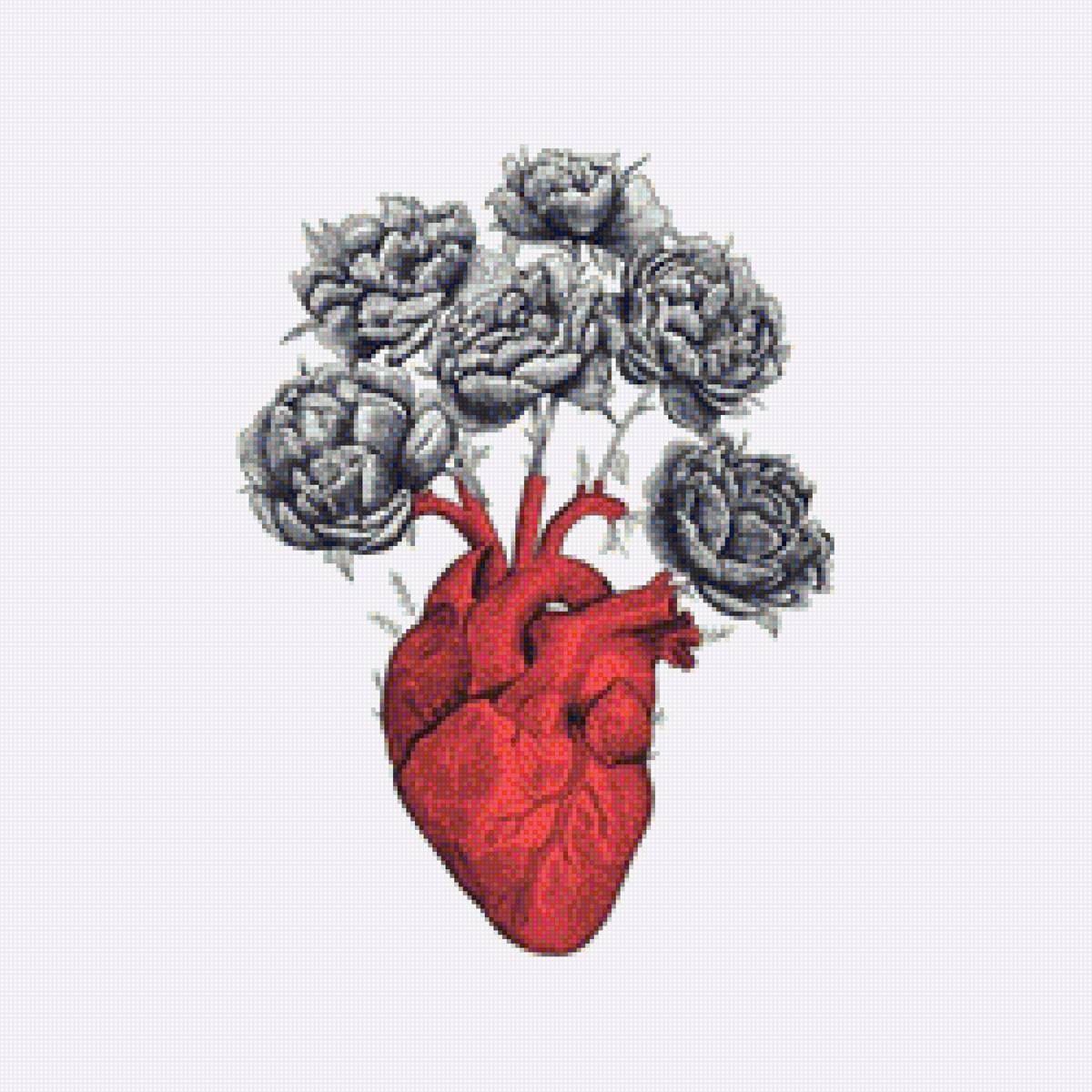 Сердце - цветы, сердце - предпросмотр