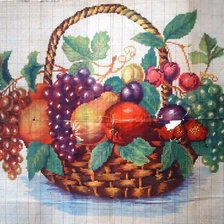 Оригинал схемы вышивки «Корзина с фруктами» (№2373547)