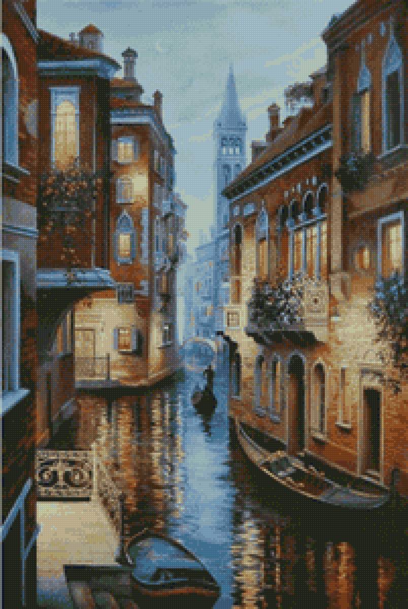 Венеция - река, дом, лодка, улица - предпросмотр