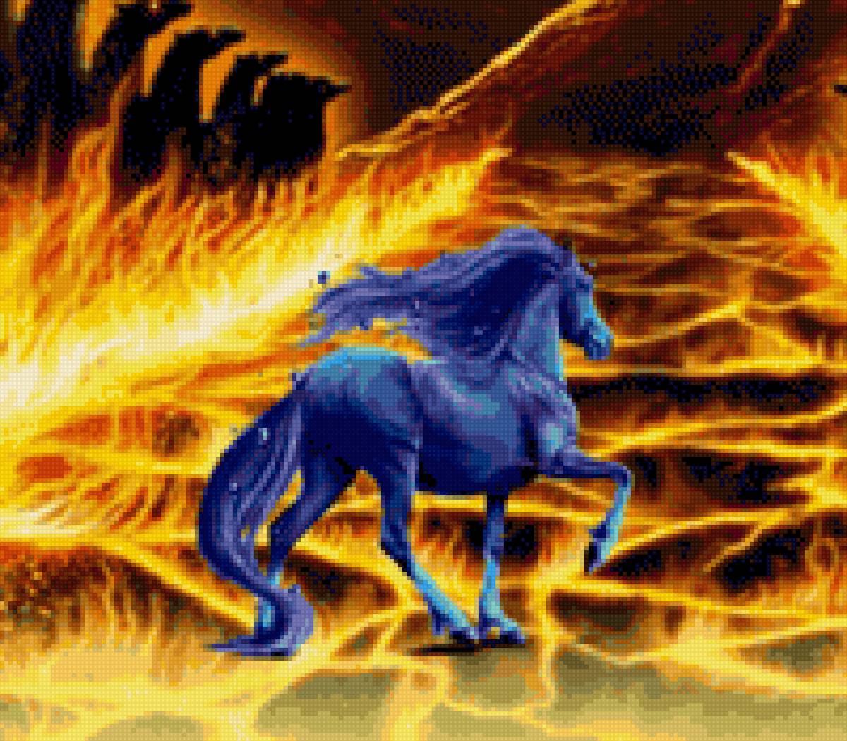 Синяя лошадь - лошади, миф - предпросмотр