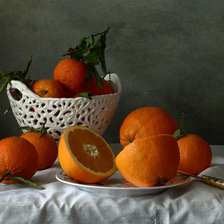 Схема вышивки «Натюрморт с апельсинами»